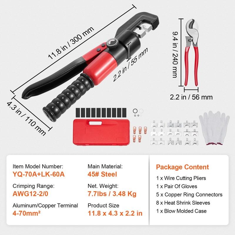 유압식 크림핑 툴(다이스 9세트 포함) AWG12-2/ - Tool Set 리뷰 및 가격
